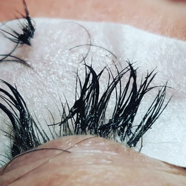 Lash extensions removal due to damage