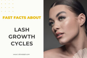 A girl with final lash growth cycle